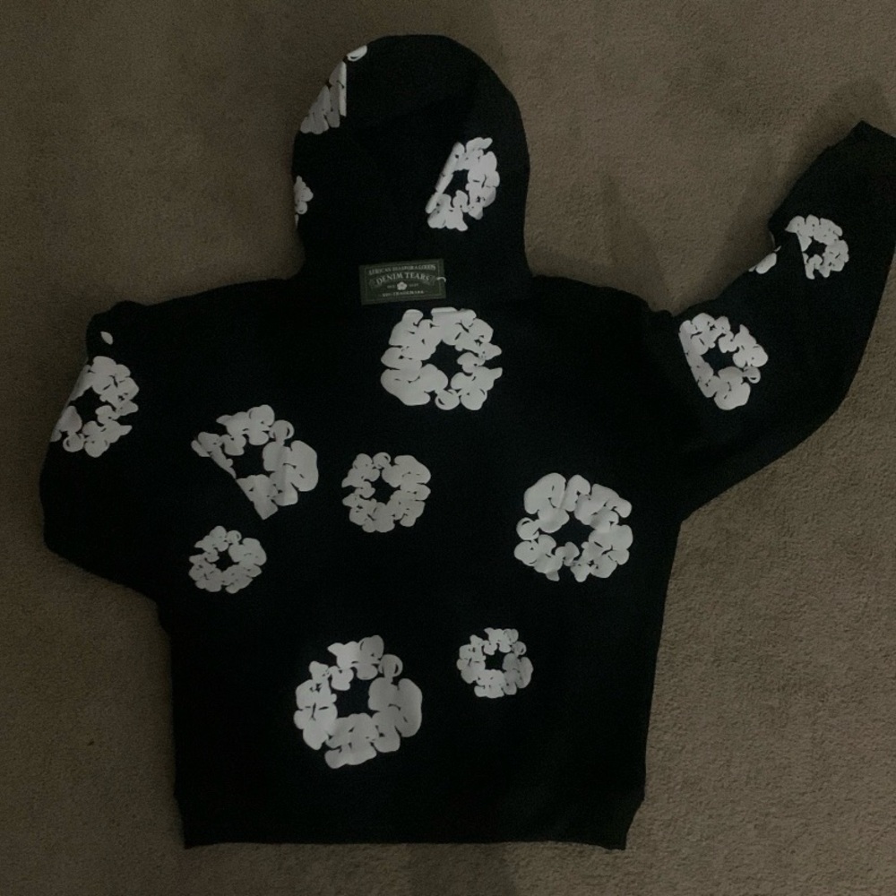 Large Denim Tears Hoodie Black